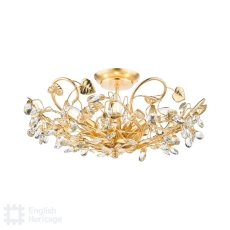 English Heritage Audley End 5 Light Semi-Flush Gold Leaf