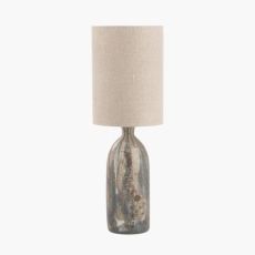 Palmino Brown Tall Organic Glass Bottle Table Lamp