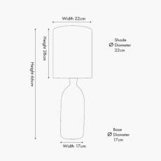 Palmino Brown Tall Organic Glass Bottle Table Lamp