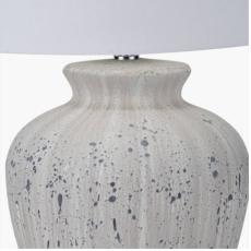 Kalli White & Grey Flecked Ceramic Table Lamp