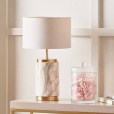 Carrara Natural Stone Effect Table Lamp