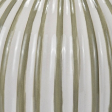 Cannes Sage & White Stripe Ceramic Table Lamp