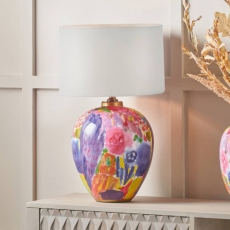 Matisse Multi Ceramic Urn Table Lamp with Harry 40cm White Shade