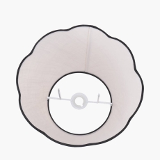 Tabitha Cream Jute Scalloped Edge Tapered Shd Contrast Binding 35cm