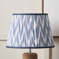 Kamilah Blue Chevron Mushroom Pleat Shade 35cm