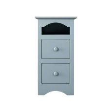 Solar Small 2 Drawer Open Shelf Bedside Chest
