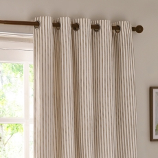 Hebden Eyelet Headed Curtains Lined Natural