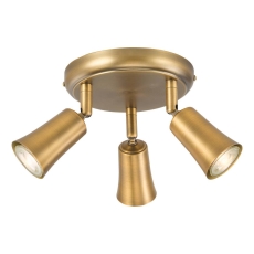 Jedrek 3 Light Single Spotlight Aged Brass