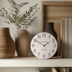 Thomas Kent 6" Arabic Mantel Clock Shy Pink