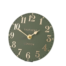 Thomas Kent 6" Arabic Mantel Clock Lichen Green