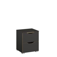 Lincoln 2 Drawer Bedside Chest Graphite