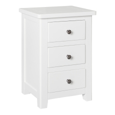 Hamilton 3 Drawer Bedside Chest White