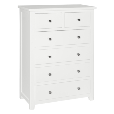 Hamilton 2+4 Drawer Bedside Chest White