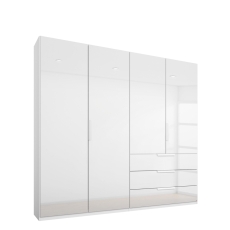 Montego 4 Door 3 Drawer Wardrobe Alpine White