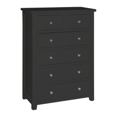 Hamilton 2+4 Drawer Bedside Chest Charcoal