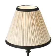 Daro Lighting Judy Tl Black Cw Natural Pleated Shade