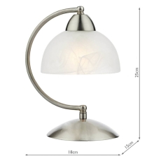 Daro Lighting, Saxby, Touch Desk Lamp, Chrome Saxby Curved Arm Touch Desk Lamp Satin Chrome