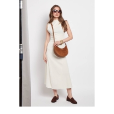 Alice Wheeler Fudge Suede Kensington Shoulder Cross Body Bag