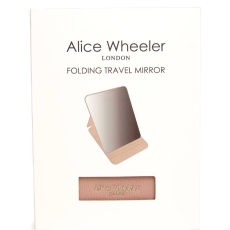 Alice Wheeler Pink Folding Travel Mirror