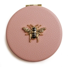 Alice Wheeler Pink Round Compact Mirror