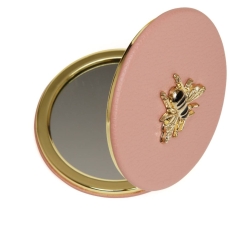 Alice Wheeler Pink Round Compact Mirror