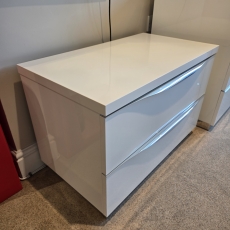Havana White Gloss Large Bedside (Ipswich)