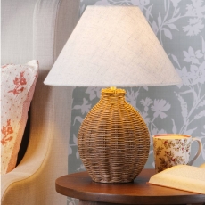 Laura Ashley Fernhill Small Table Lamp Walnut Stain