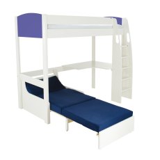 Stompa Duo Uno S Highsleeper Frame Blue Including Desk and Chair Bed Blue