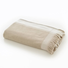 Lyndon Shoreline Stripe Beach Towel 80X165cm Stone