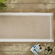 Lyndon Shoreline Stripe Beach Towel 80X165cm Stone