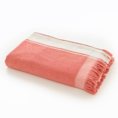 Lyndon Shoreline Stripe Beach Towel 80X165cm Pink