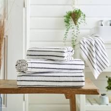 Deyongs Malmo Stripe Towel White & Grey