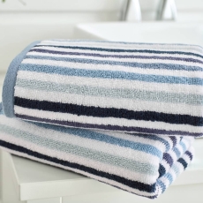 Deyongs Bliss Linear Stripe Towel Blue