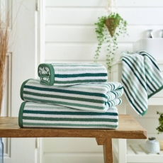 Deyongs Bliss Linear Stripe Towel Green