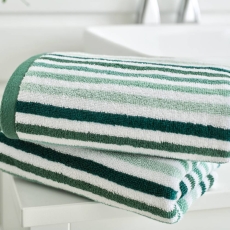Deyongs Bliss Linear Stripe Towel Green
