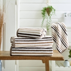 Deyongs Bliss Linear Stripe Towel Natural