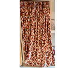 Pair of Triple Pinch Pleat Curtains in Delauney Magenta Peacock 150cm (Bury St Edmunds)