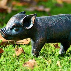 Standing Watchful Pig - Garden Sculpture