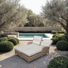 Valencia Rattan Double Lounger Set