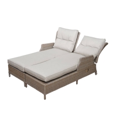 Valencia Rattan Double Lounger Set