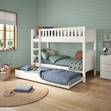 Arven Detachable Bunk Bed & Open Trundle White