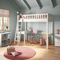 Arven High Sleeper & Storage Desk White