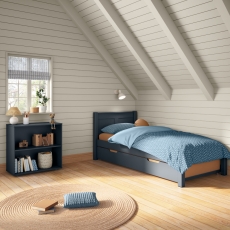 Arven Single Bed & Open Trundle Blue