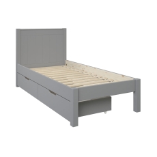 Stompa Classic Low End Single Bed & Pair Of Drawers Grey