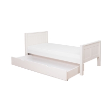 Stompa Classic Single Bed & Trundle Drawer White