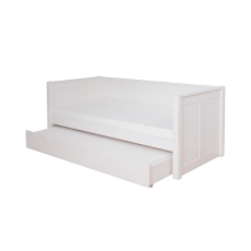 Stompa Classic Day Bed With Trundle Drawer & Trundle Mattress White