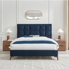 Carmella Bed Frame Navy Blue