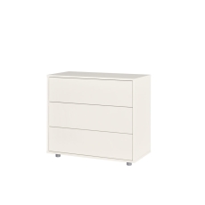 Stompa 3 Drawer Chest With Push To Open Doors White