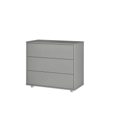 Stompa 3 Drawer Chest With Push To Open Doors Grey