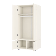 Stompa Tall Wardrobe With 2 Small Doors White